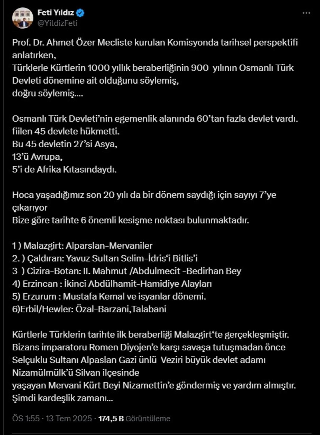 MHP Li Yullez'den dikkat çeken Ahmet Özer: 