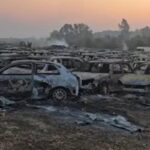 Yunanistan’da gümrük idaresinin otoparkındaki 550 araç yandı