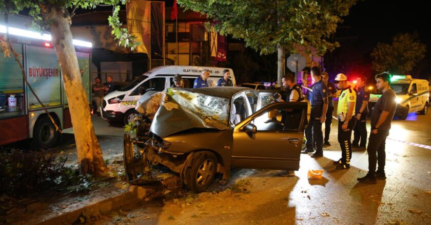 Denizli’de bir otomobil ağaca çarptı: 2 kişi öldü