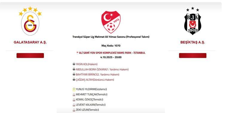 Süper Lig Galatasaray Besiktas Derby'yi kanallayan Galatasaray Beşiktaş Maçı 11 Emin Olduğunda
